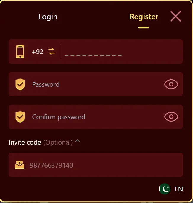 PAK MEGA Game login
