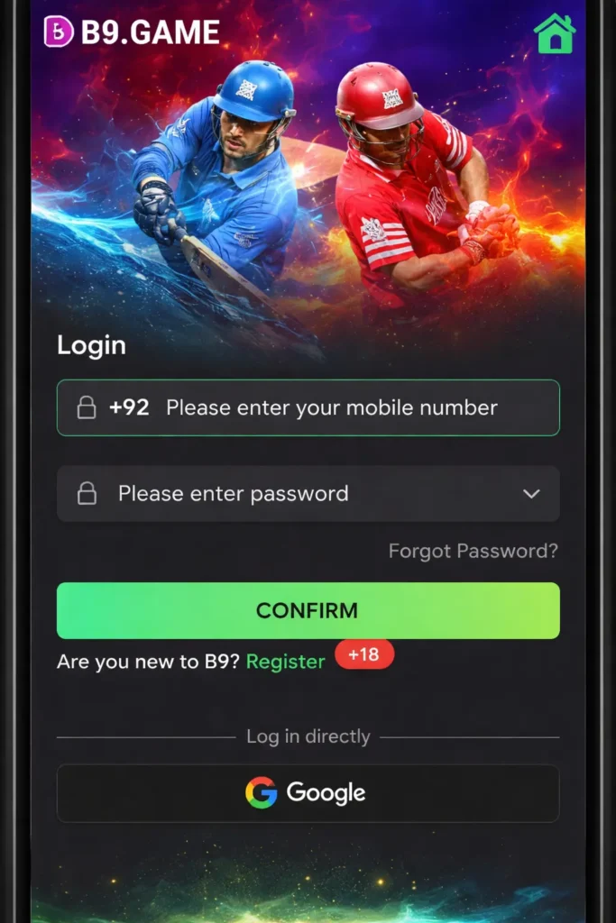 B9 Game login