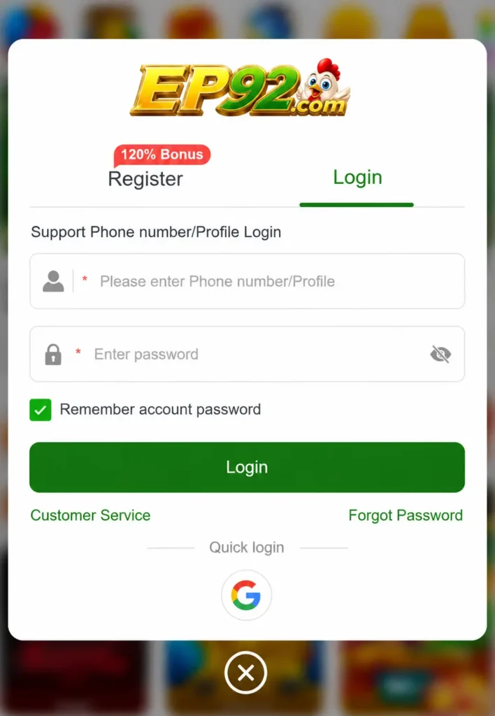 EP92 Game Register