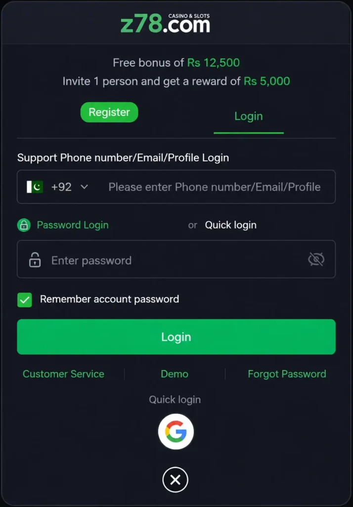 Z78 Game Register